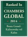 ranked in chambers global 2014 beata gessel 1394301 - Beata Gessel-Kalinowska vel Kalisz, D.Sc.